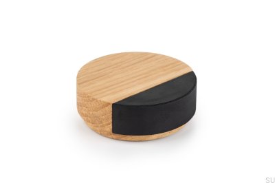 Fußtürstopper, Bodenklopfer, Holz, Eiche