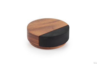 Klopfboden-Türstopper aus Holz, Walnuss
