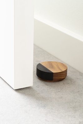 Klopfboden-Türstopper aus Holz, Walnuss