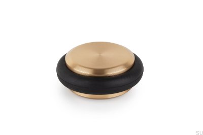 Fußbodentürstopper niedrig 48 Aluminium Gold gebürstet Cava