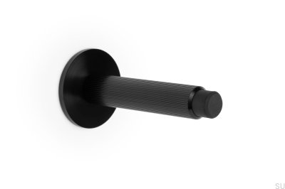 Fuß Wandtürstopper Arpa Aluminium Schwarz gebürstet