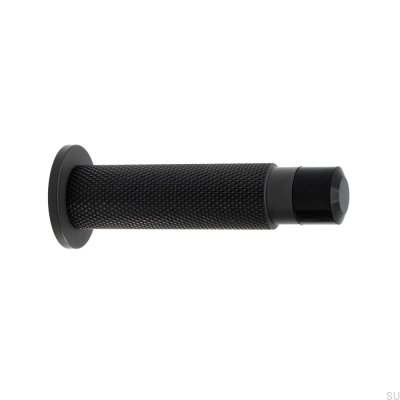 Fuß, wandmontierter Türstopper, Dexter, Aluminium, Mattschwarz