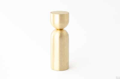Kokeshi 1856 Wandhalter aus gebürstetem Messing, unlackiert