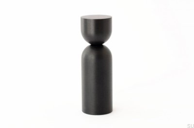 Kokeshi 1856 Aluminium-Wandhalter in Schwarz