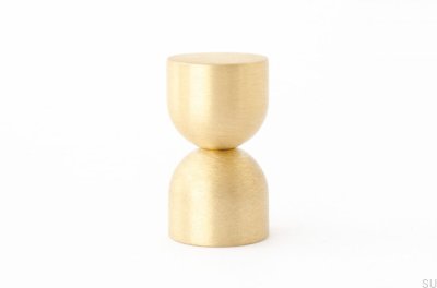 Kokeshi 1832 Möbelknopf, gebürstetes Messing, unlackiert