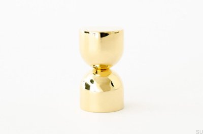 Kokeshi 1832 Möbelknopf, poliertes Messing, unlackiert