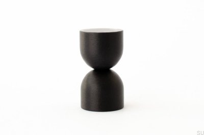 Kokeshi 1832 Möbelknopf aus Aluminium in Schwarz