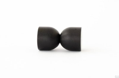 Kokeshi 1832 Möbelknopf aus Aluminium in Schwarz