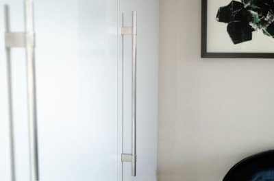 Länglicher Möbelgriff Line Big 342 Gebürsteter Edelstahl