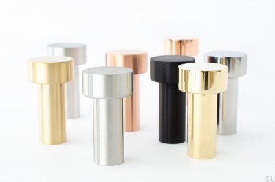 Dot 74 Wandhalter aus gebürstetem Aluminium