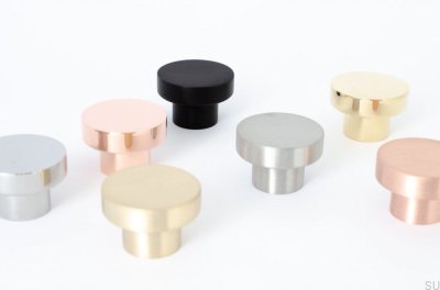 Dot 40 Möbelknopf aus gebürstetem Aluminium
