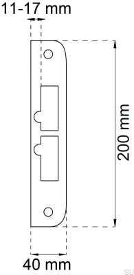 Riegelschloss 69008 Mattchrom Skandinavischer Standard