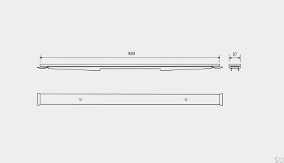 Rost für den linearen Abfluss HighLine Custom 900 Floor Steel