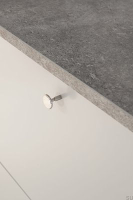 Spira Möbelknopf, poliertes vernickeltes Messing