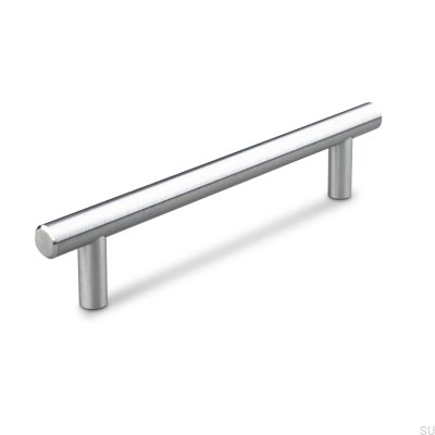 Längsmöbelgriff Alta 128, gebürstetes Silber