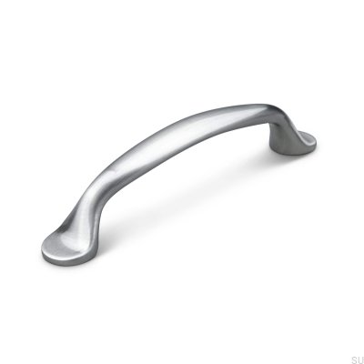 Längsmöbelgriff Barletta 96, gebürstetes Silber