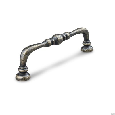 Bergamo 96 länglicher Möbelgriff, oxidiertes Metall