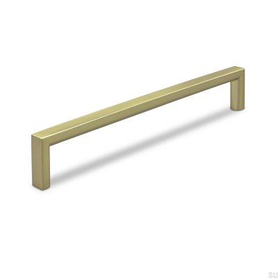 Länglicher Möbelgriff Calabro 160 gebürstetes Gold