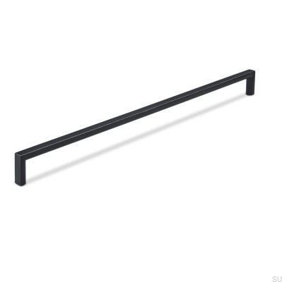 Länglicher Möbelgriff Calabro 320, Metall, Mattschwarz
