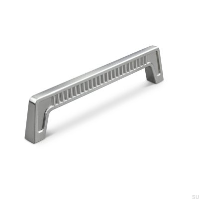 Länglicher Möbelgriff Ferrara 160 gebürstetes Silber