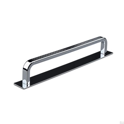 Länglicher Möbelgriff mit Unterlegscheibe Gardone 160 Poliertes Chrom