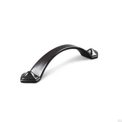 Saint Tropez 96 länglicher Möbelgriff, mattschwarzes Metall