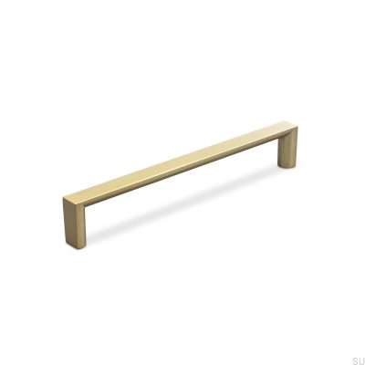 Länglicher Möbelgriff Sala 160, gebürstetes Gold