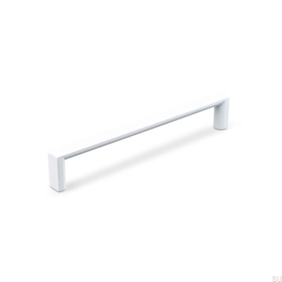 Länglicher Möbelgriff Sala 160, Metall, Mattweiß
