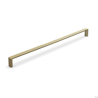 Länglicher Möbelgriff Sala 320, gebürstetes Gold