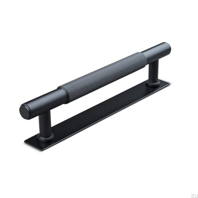 Salo Stripe 128 länglicher Möbelgriff, Metall, mattschwarz