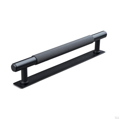Salo 160 länglicher Möbelgriff, Metall, matt schwarz