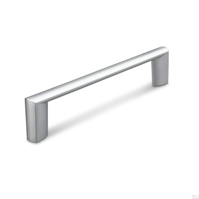 Bardi 128 länglicher Möbelgriff aus gebürstetem Silber