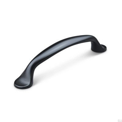 Barletta 96 länglicher Möbelgriff, Metall, mattschwarz