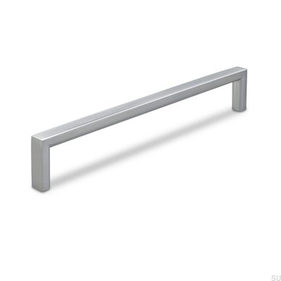 Länglicher Möbelgriff Calabro 160 gebürstetes Silber
