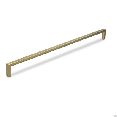 Länglicher Möbelgriff Calabro 320 gebürstetes Gold