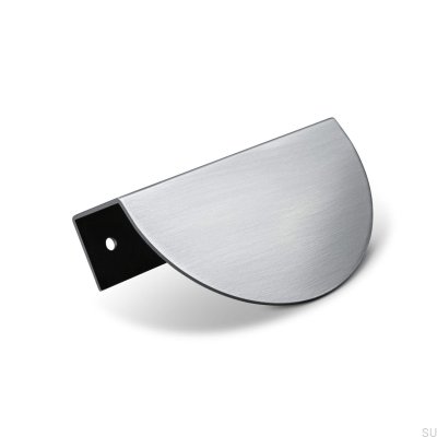 Möbelgriff „Catania 100 Edge“, gebürstetes Silber