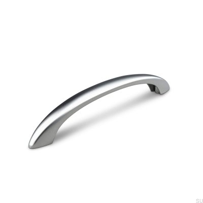 Länglicher Möbelgriff Lyon 128, gebürstetes Nickel