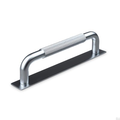Länglicher Möbelgriff Perugia 128 Silber