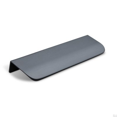 Poppi 136 Kantenmöbelgriff, Metall, mattschwarz