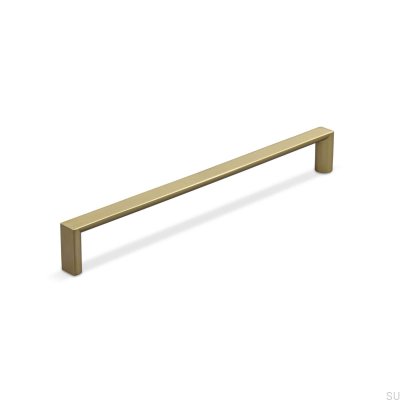 Länglicher Möbelgriff Sala 192, gebürstetes Gold