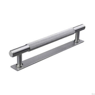 Salo 160 länglicher Möbelgriff, gebürstetes Silber