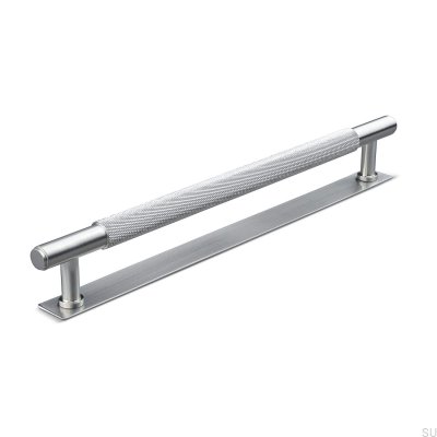 Salo 224 länglicher Möbelgriff, gebürstetes Silber