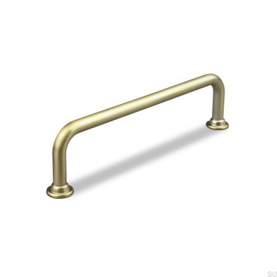 Länglicher Möbelgriff Venosa 128 gebürstetes Gold