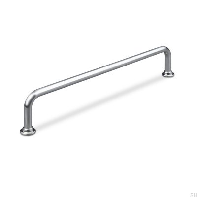 Venosa 192 länglicher Möbelgriff, gebürstetes Silber