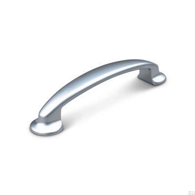 Vittoria 96 länglicher Möbelgriff, Aluminium, Silber
