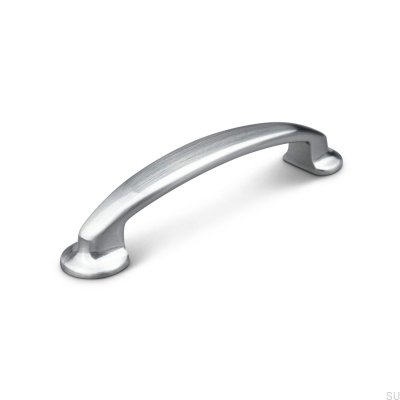 Vittoria 96 länglicher Möbelgriff, gebürstetes Silber