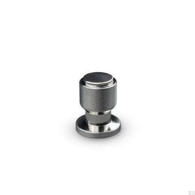 Lonato Stripe 20 Möbelknopf in gebürstetem Silber