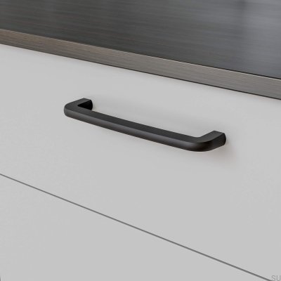 Visby 192 länglicher Möbelgriff, Metall, mattschwarz
