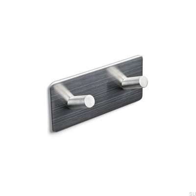 Nantes 120-2 Wandhalter, gebürstetes Silber