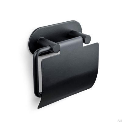 Tours Toilettenpapierhalter aus mattschwarzem Metall